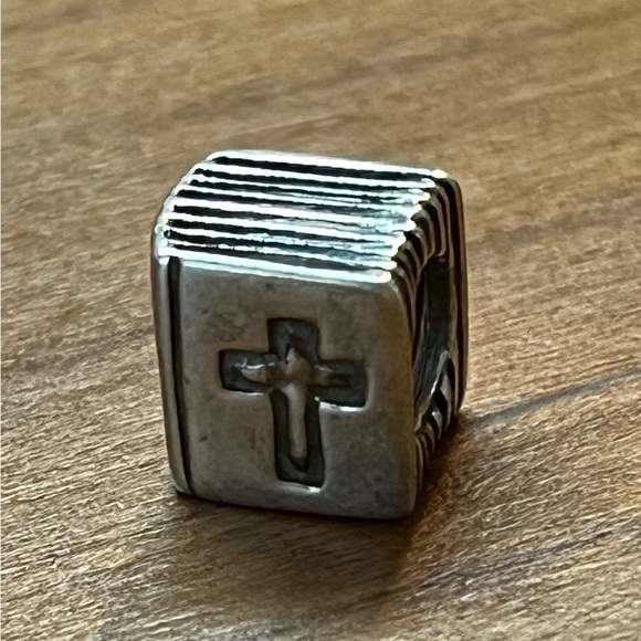 Authenticated Pandora Sterling Bible Charm - Picture 1 of 5